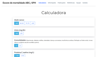 Imagem da calculadora no site