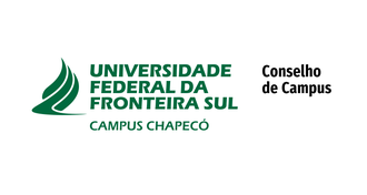 Imagem com fundo branco, a marca da UFFS - Campus Chapecó e o texto "Conselho de Campus"