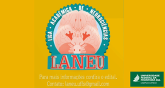 Imagem com fundo amarelo e as marcas da LANEU e da UFFS - Campus Chapecó
