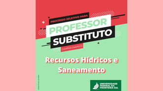 Imagem em alaranjado e verde, com as informações a respeito do Processo Seletivo