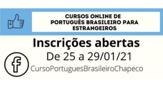 Imagem do cartaz dos cursos de Português para estrangeiros