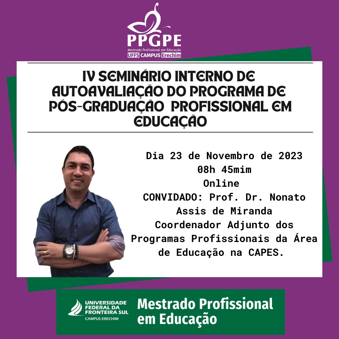 IV Seminário de Autoavaliação PPGPE 2023