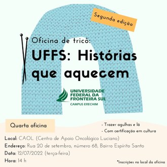 08072022 UFFS promove oficina de tricô no dia 12 de julho