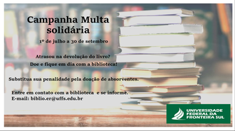 11072022 Biblioteca do Campus Erechim lança a campanha Multa Solidária