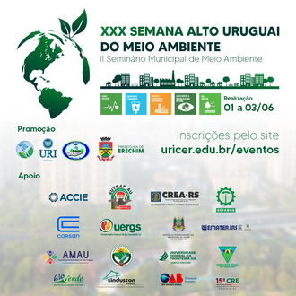 18052022 Inscrições abertas para a XXX Semana Alto Uruguai do Meio Ambiente