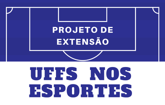 Na parte superior da imagem as linhas de uma quadra de esportes e, incorporada a imagem o título do projeto.