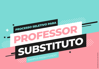 Cartaz com informações sobre processo seletivo professor substituto