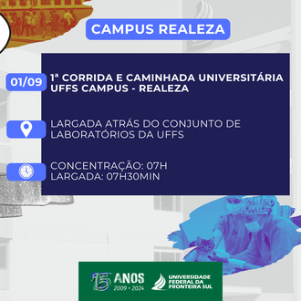 Divulgação  1ª Corrida e Caminhada Universitária Campus Realeza