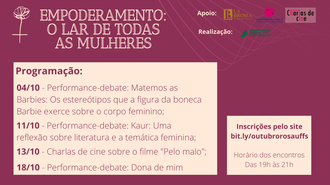 Divulgação de cartaz sobre Evento Empoderamento: o lar de todas as mulheres