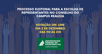 Cartaz de divulgação sobre Eleições Conselho do Campus Realeza