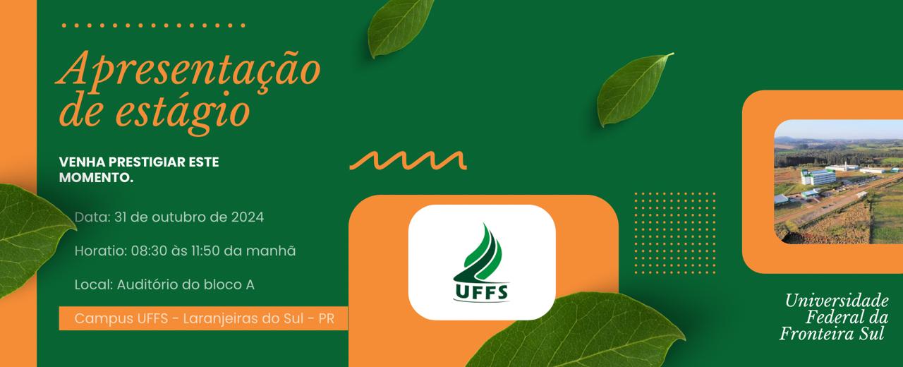 Apresentação de estágio final do Curso de Agronomia