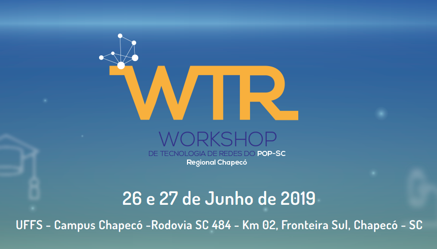 Cartaz com informações sobre o evento WTR - POP-SC Regional Chapecó