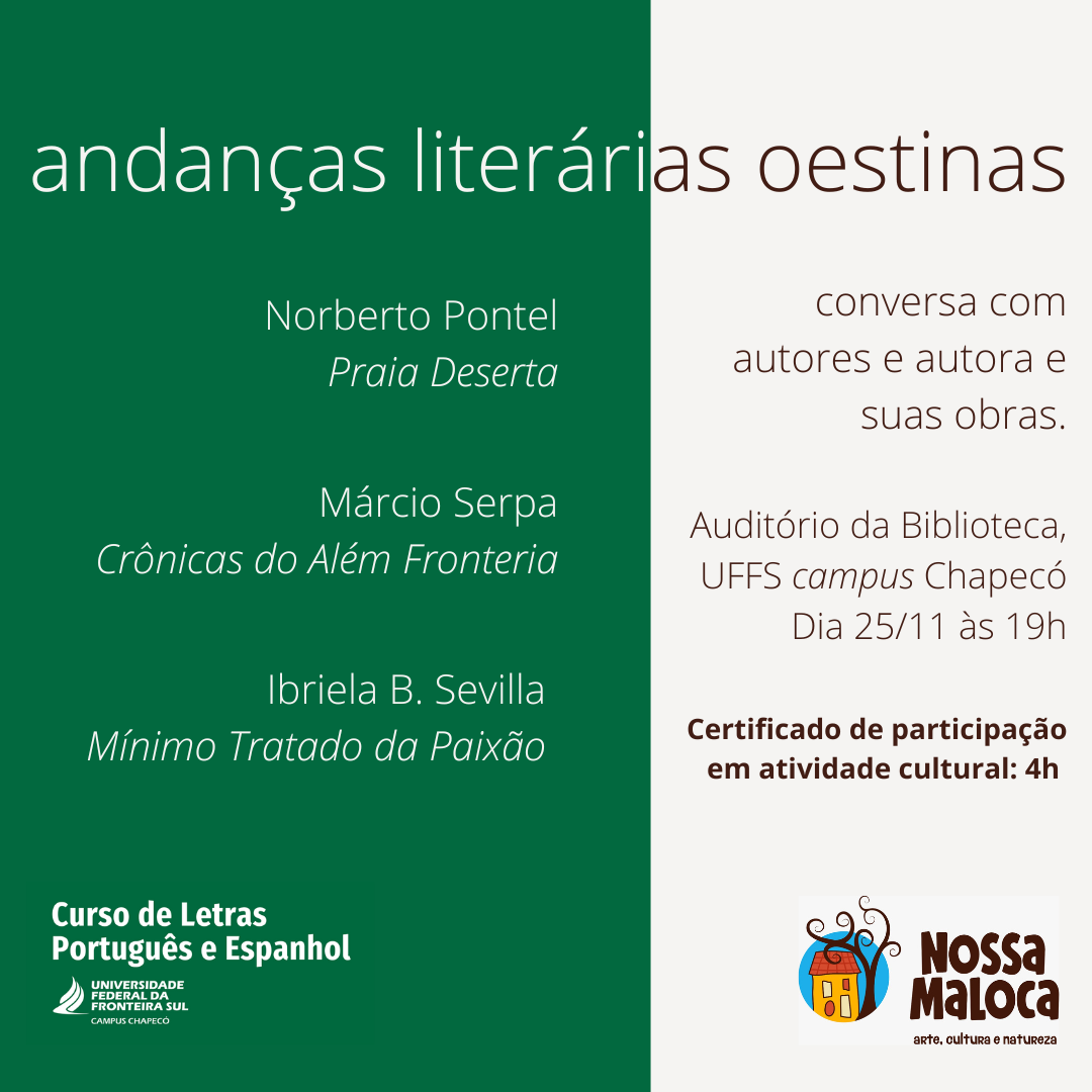 EVENTO CULTURAL : ANDANÇAS LITERÁRIAS OESTINAS