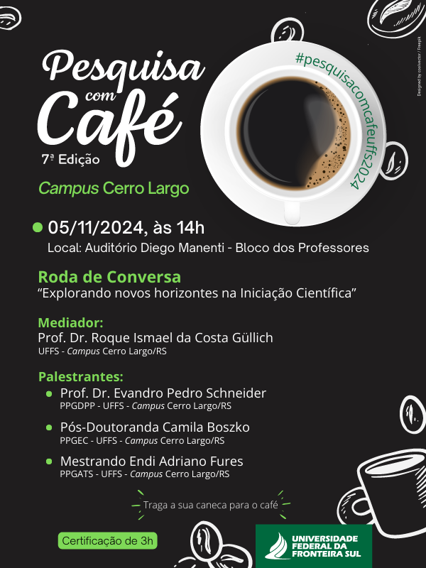 Pesquisa com Café do Campus Cerro Largo - Roda de Conversa: "Explorando novos horizontes na Iniciação Científica"