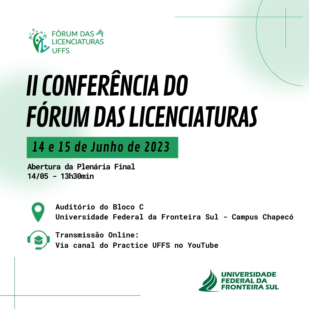 Plenária Final da II Conferência do Fórum das Licenciaturas da UFFS