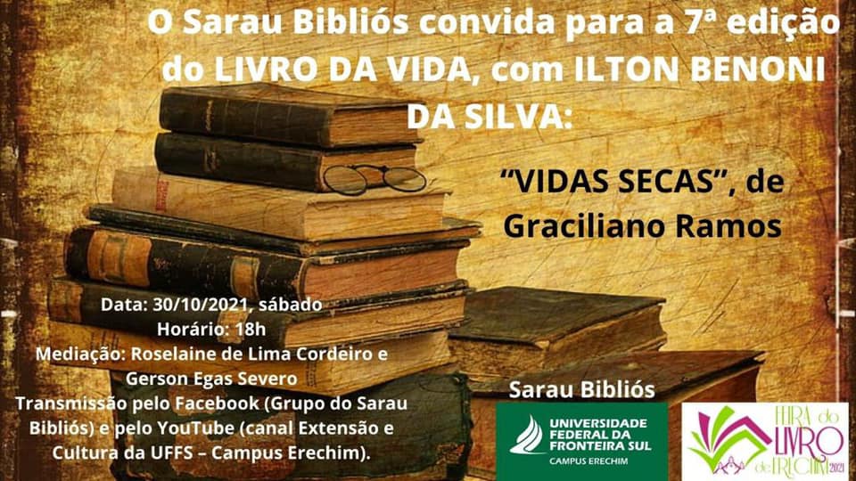SARAU BIBLIÓS - 7ª edição do LIVRO DA VIDA: um papo sobre livros, autores e ideias!