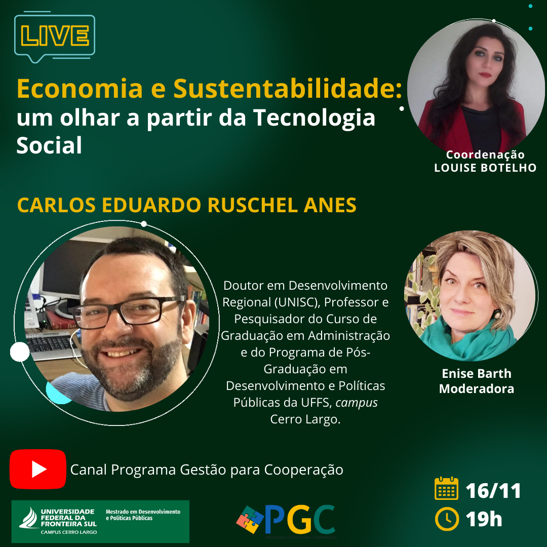 Webinário - Economia e sustentabilidade: um olhar a partir da Tecnologia Social