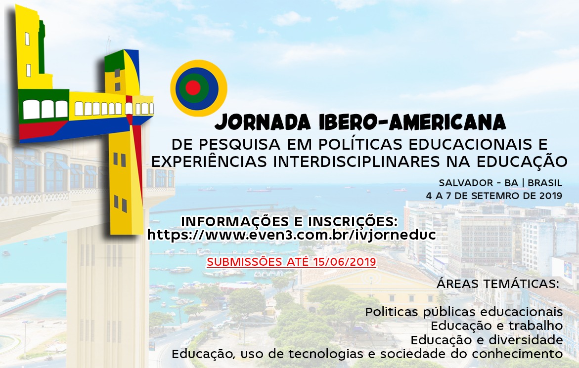 Cartaz com informações sobre o evento IV Jornada Ibero-Americana em Políticas Educacionais