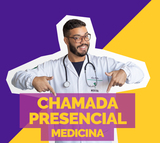 Ilustração chamada presencial para os cursos de Medicina