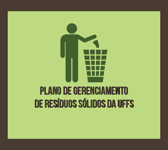 Cartaz escrito Plano de Gerenciamento de Resíduos Sólidos da UFFS