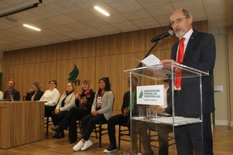 O reitor João Alfredo Braida apresentou os membros da nova gestão da UFFS